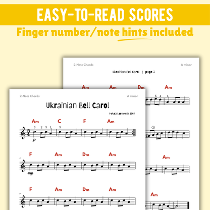 Ukrainian Bell Carol Christmas Lead Sheet Music