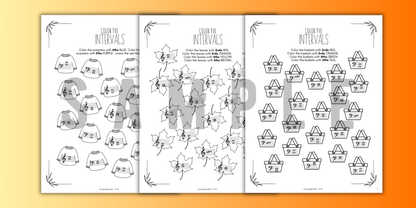 Fall INTERVALS Music Worksheets