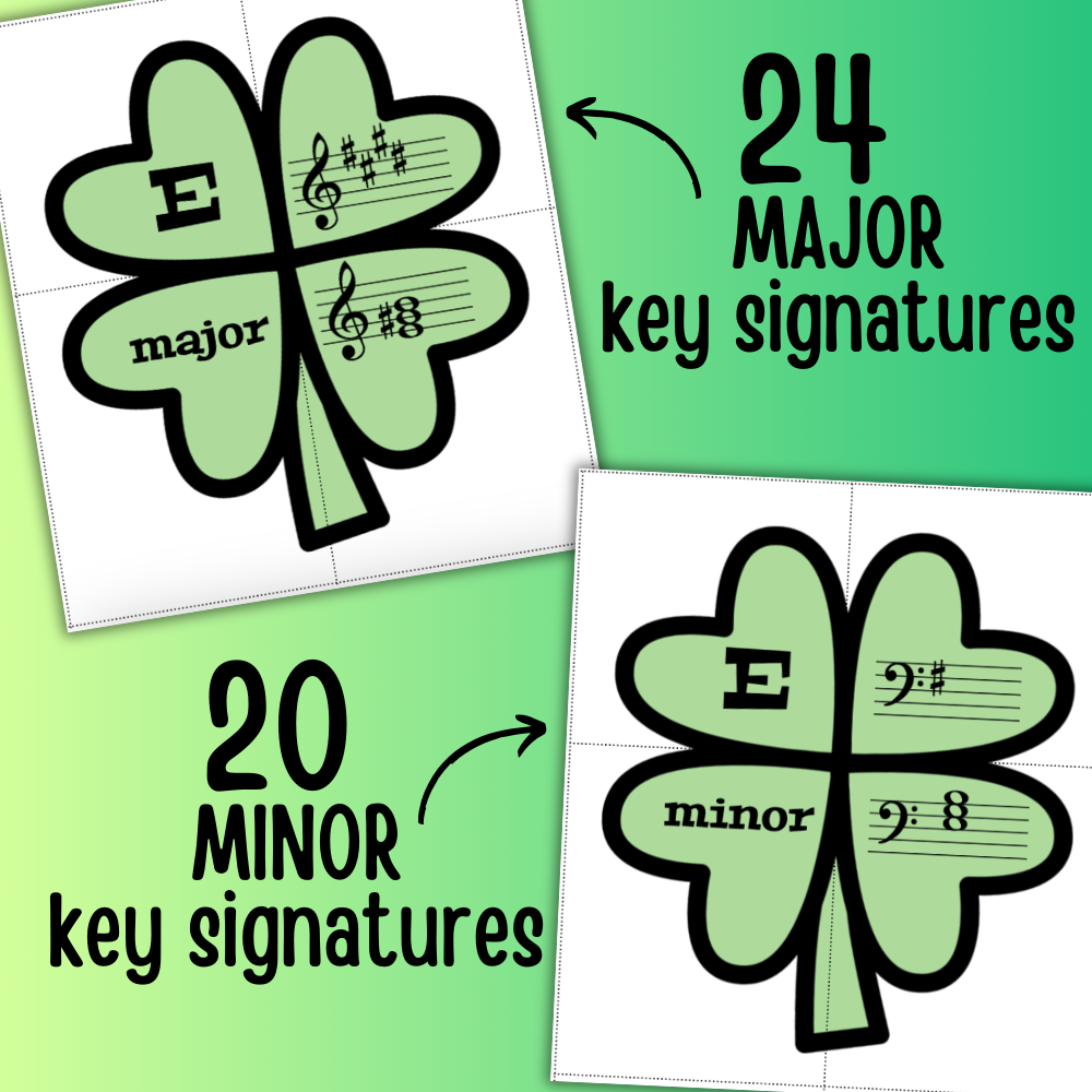 Key Signature Shamrock Puzzles