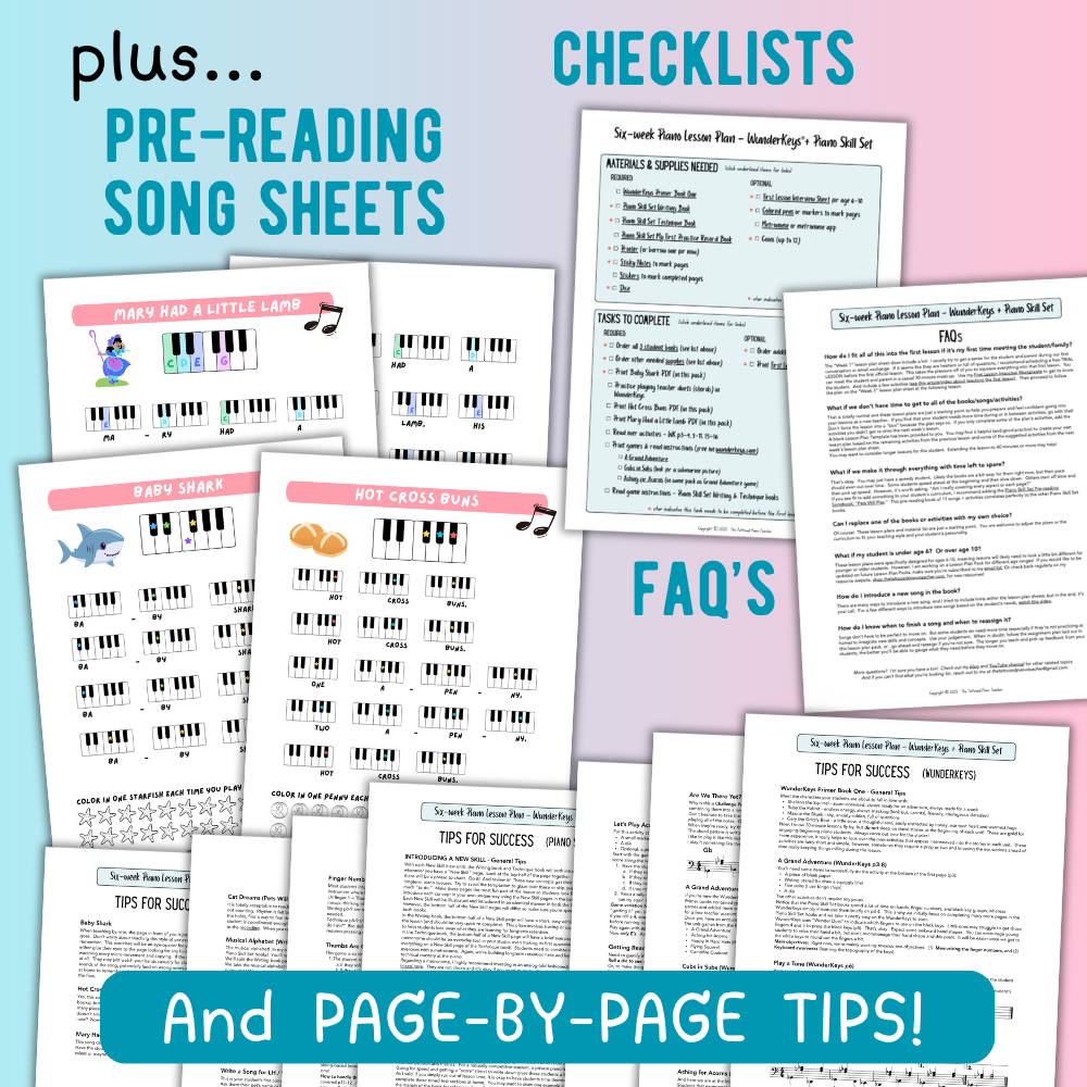 WunderKeys® + Piano Skill Set Lesson Plans