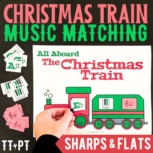 Christmas Train Puzzles Set 4: Sharps & Flats