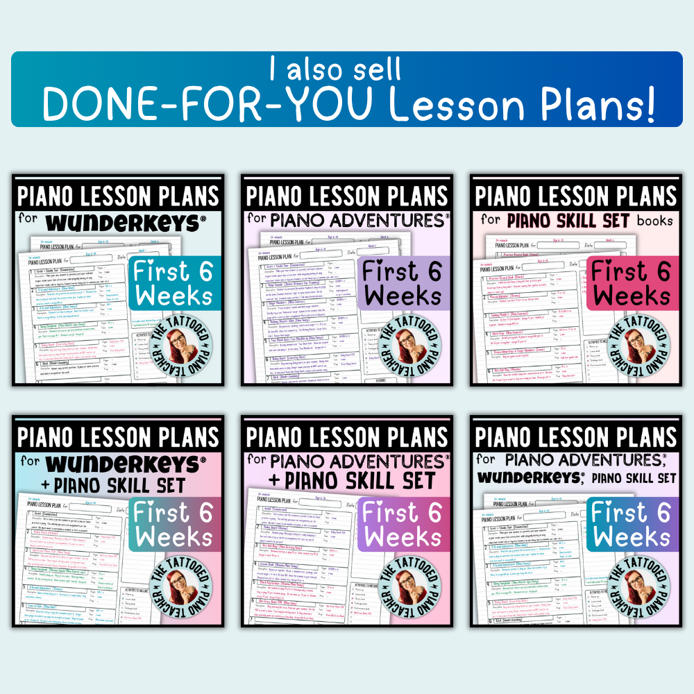 Editable Piano Lesson Template