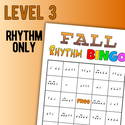 Fall Rhythm Bingo