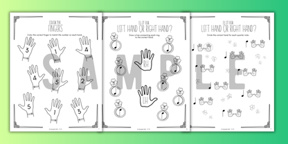 St. Patrick's Day FINGER NUMBERS Music Worksheets
