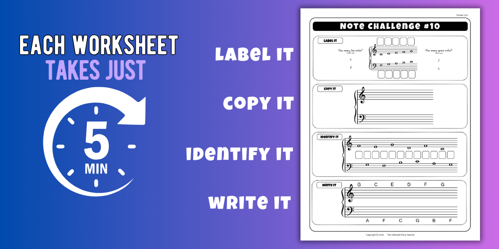 Primer Note Worksheet Pack