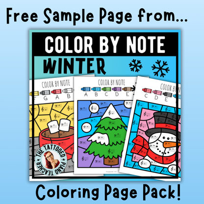 Winter Music Coloring Page
