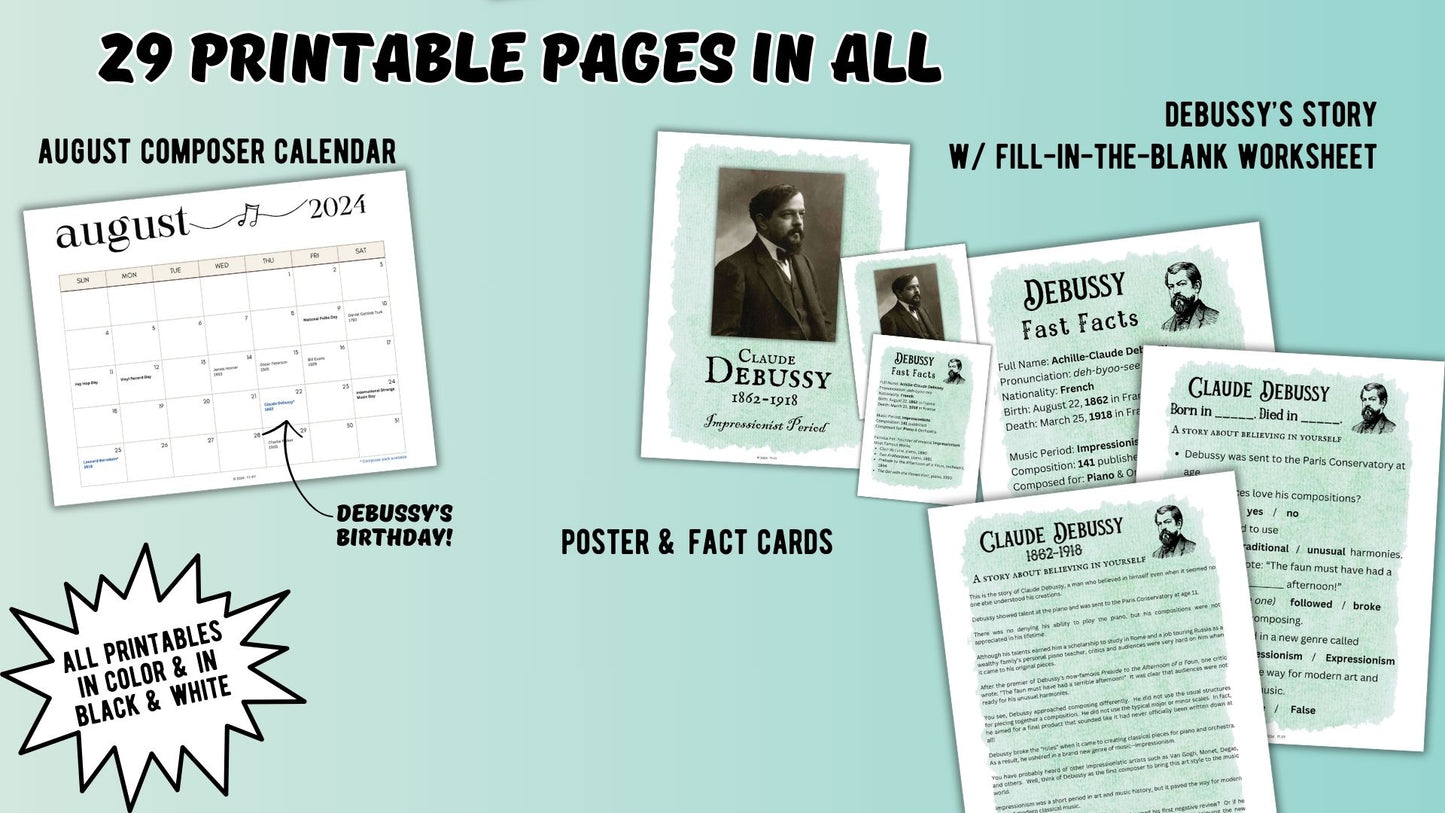 Debussy August Composer of the Month