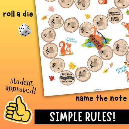 Fall Squirrel Board Game