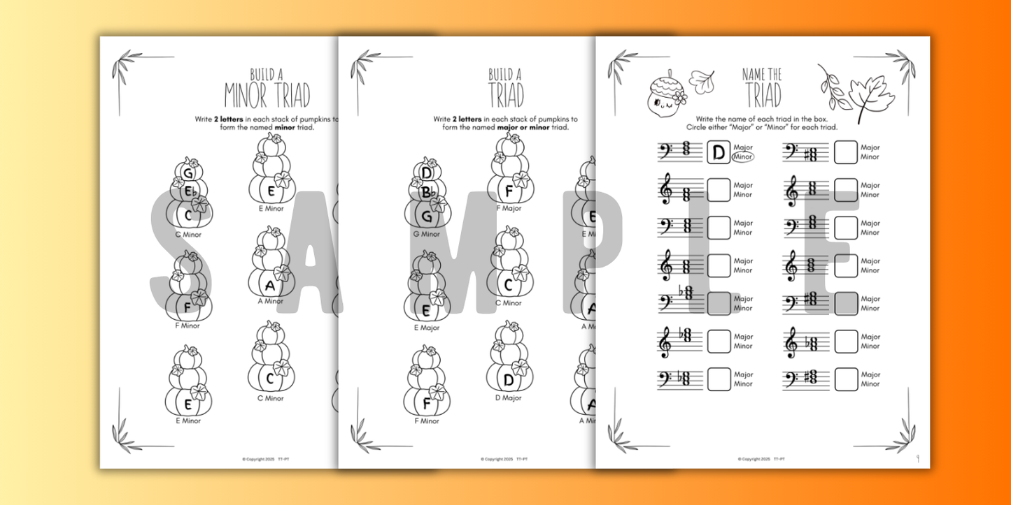 Fall TRIADS Worksheets