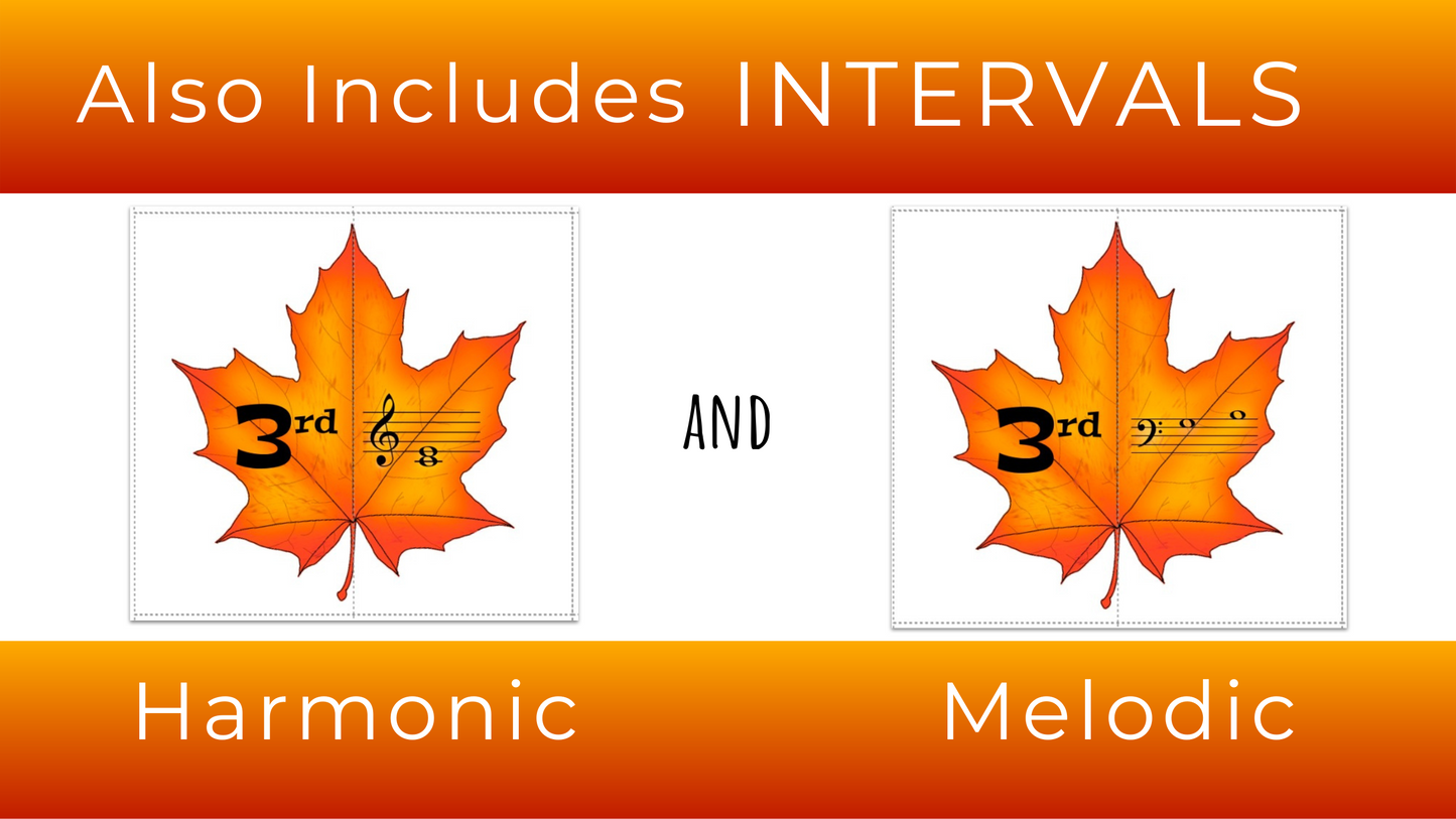 Fall Leaf Music Theory Puzzles