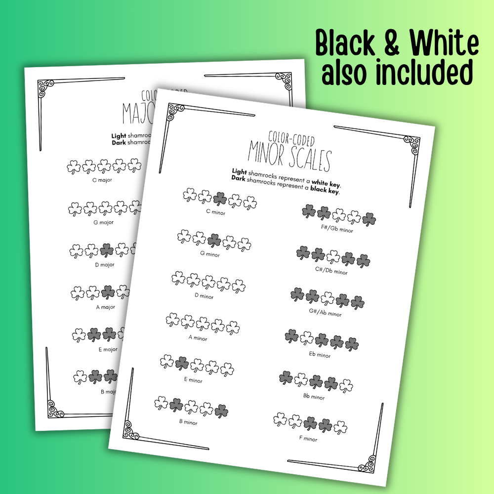 St. Patrick's Day Color-Coded Scale Charts