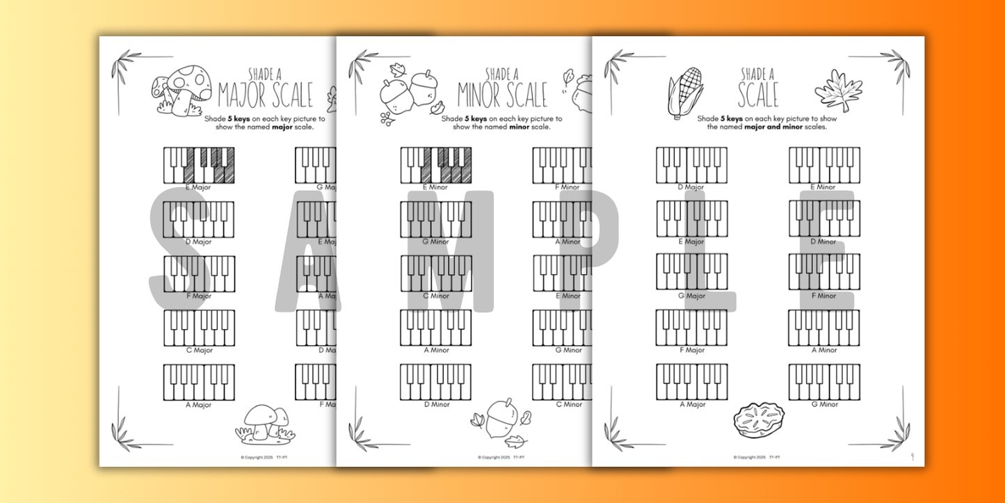Fall SCALES Worksheets