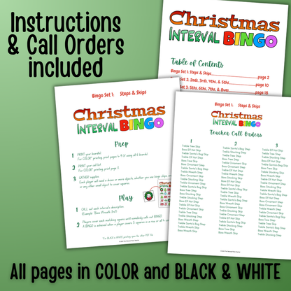 Christmas Music Interval Bingo