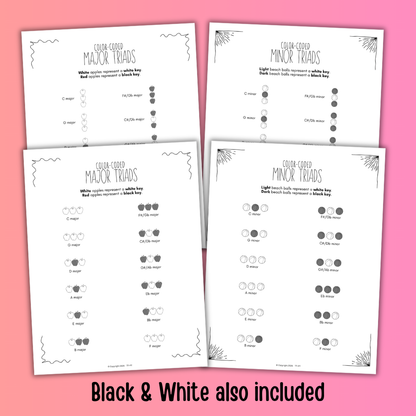 Valentine's Day Color-Coded Chord Charts
