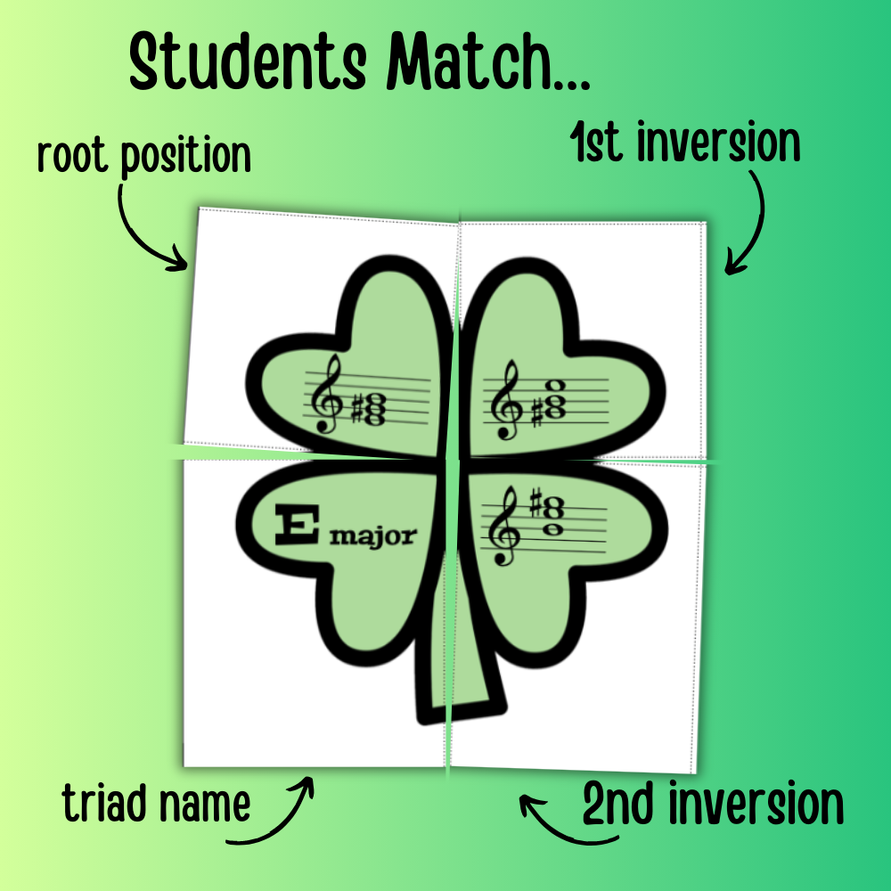 Chord Inversion Shamrock Puzzles