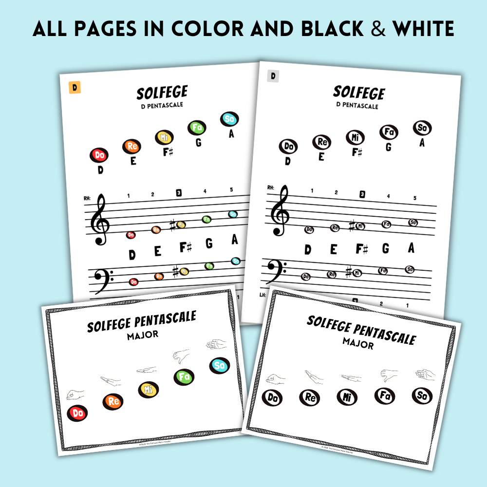 Solfege Major Pentascales Set 1