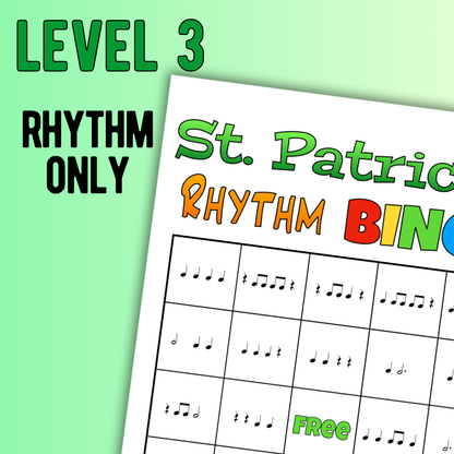 St. Patrick's Day Rhythm Bingo