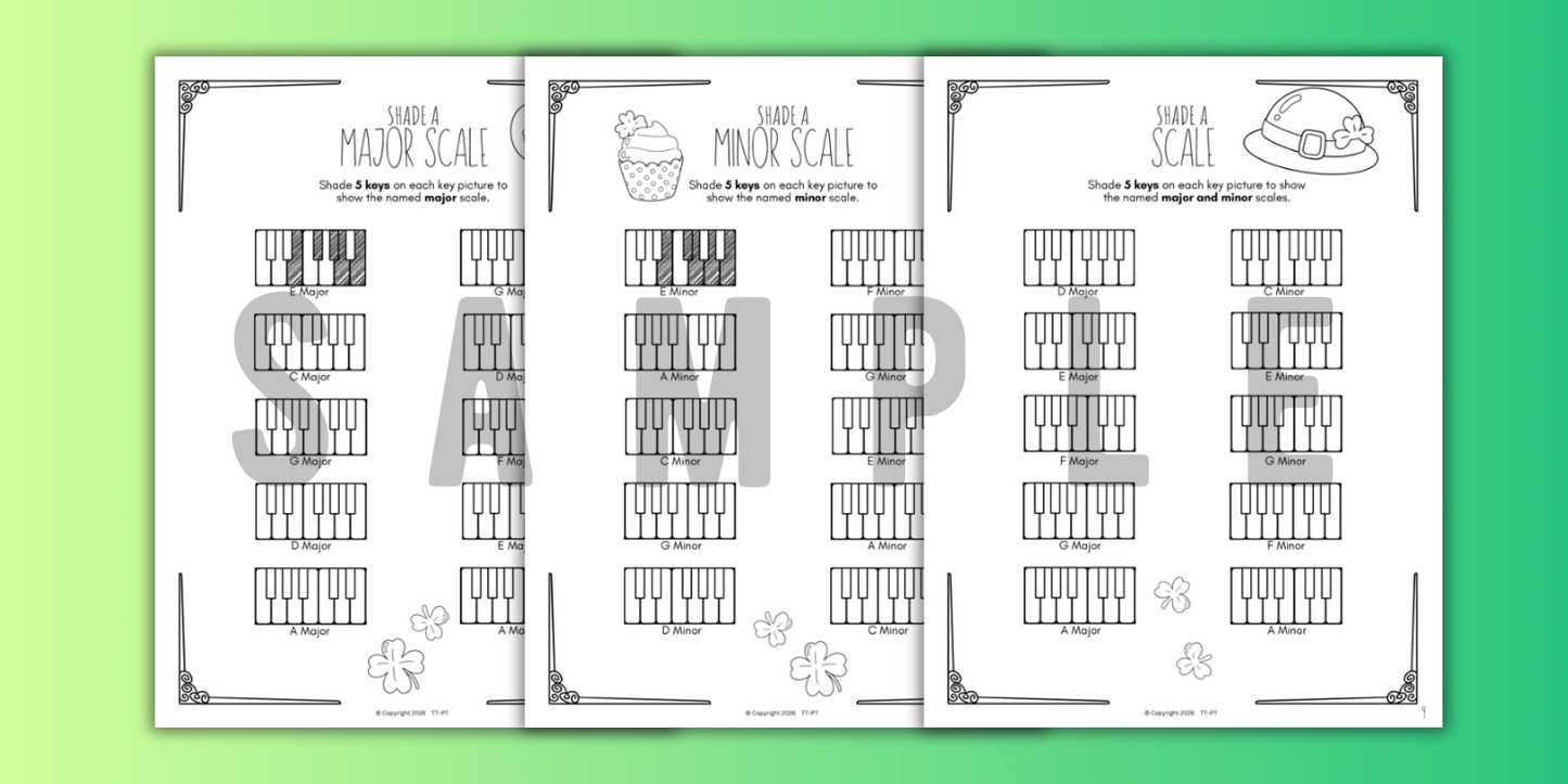 St. Patrick's Day SCALES Worksheets