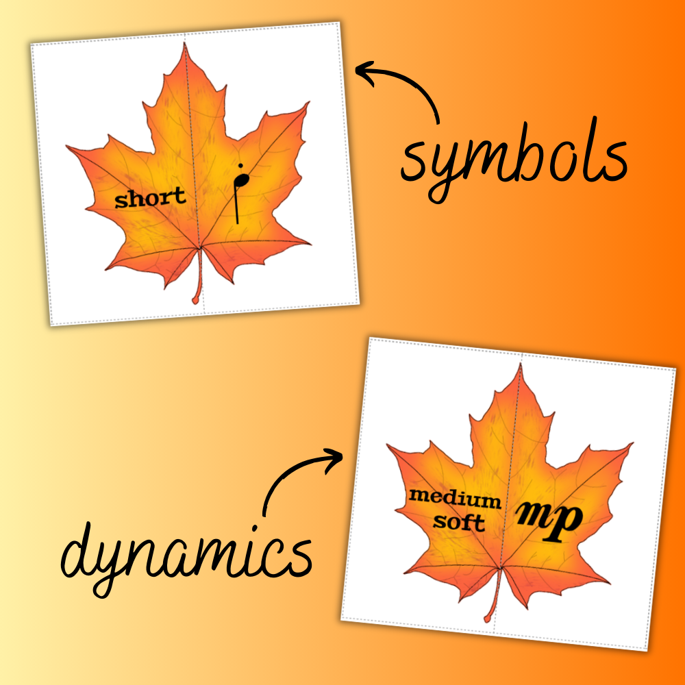 Fall Leaf Music Theory Puzzles
