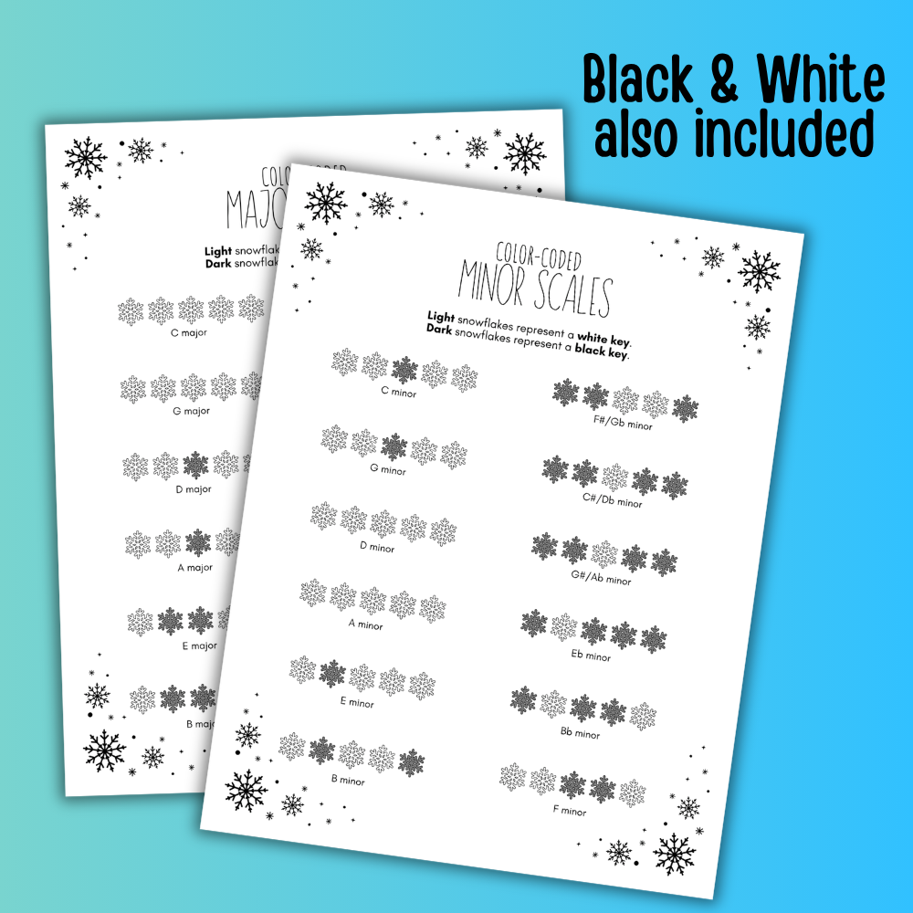 Winter Color-Coded Scale Charts