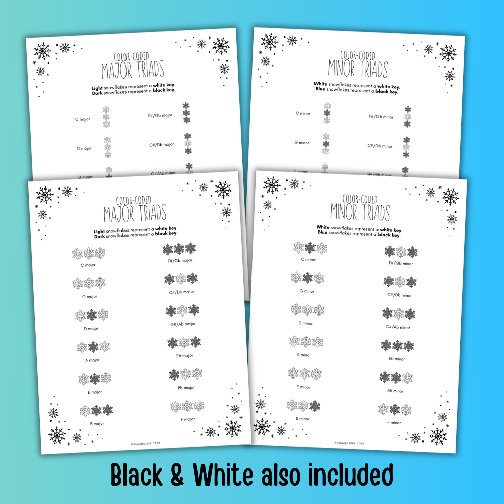 Winter Color-Coded Chord Charts