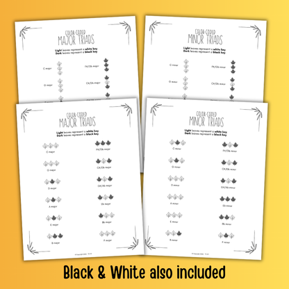 Fall Color-Coded Chord Charts