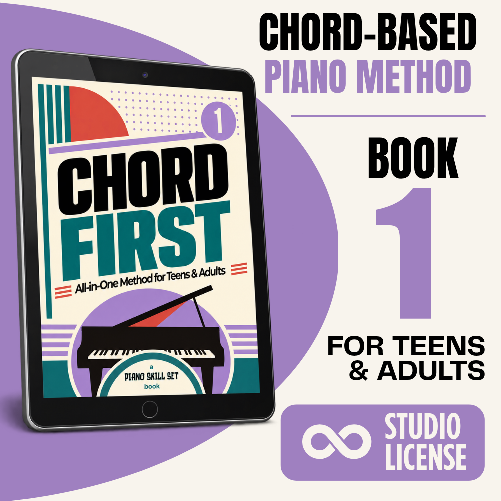[Studio License] Chord First Book 1: All-in-One Piano Method for Teens & Adults