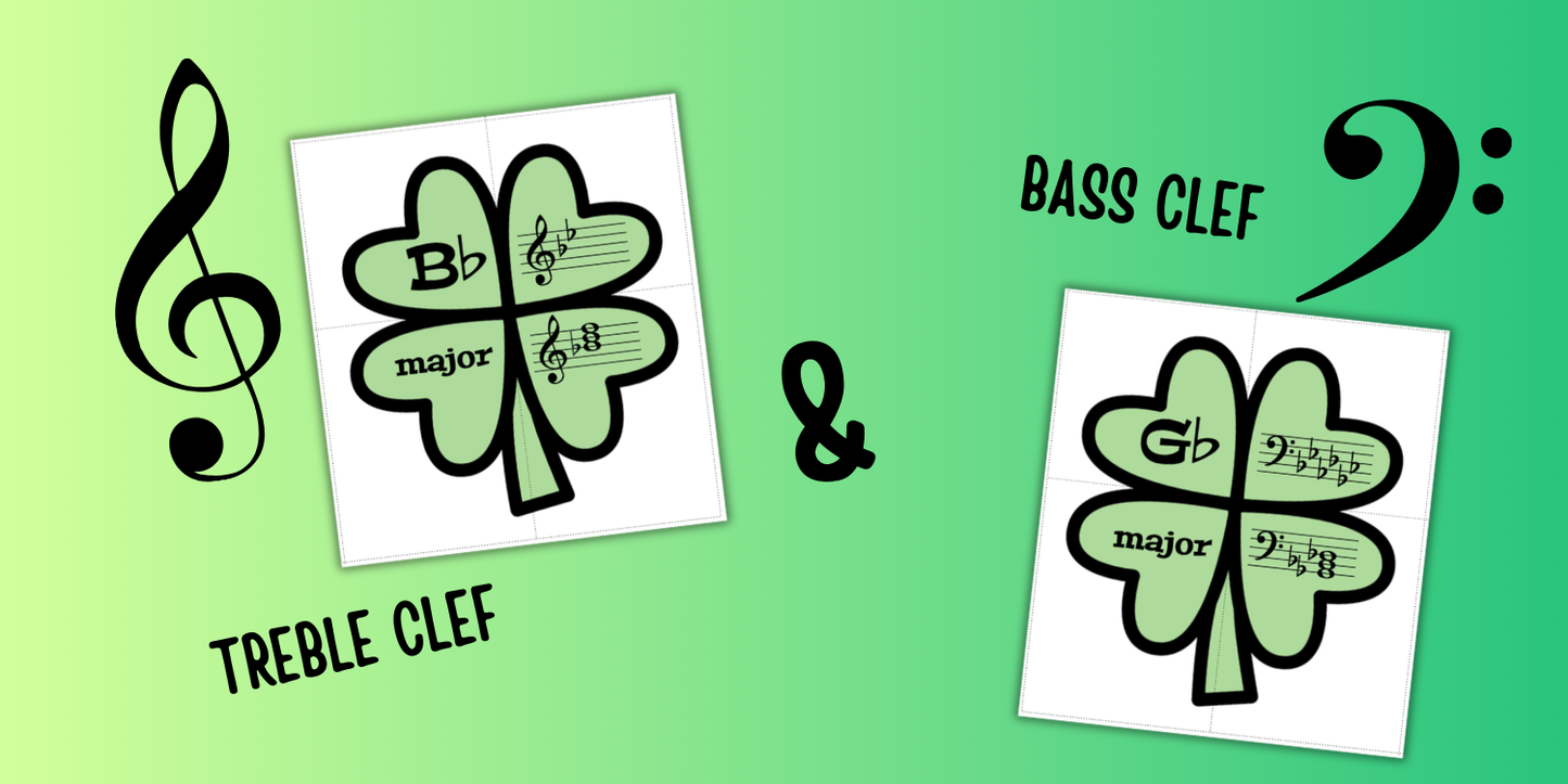 Key Signature Shamrock Puzzles