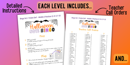 Halloween Music Note Bingo
