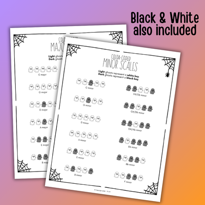 Halloween Color-Coded Scale Charts