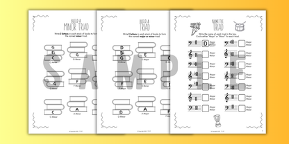 Back to School TRIADS Worksheets
