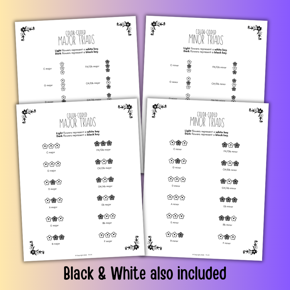 Spring Color-Coded Chord Charts