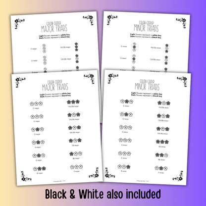 Spring Color-Coded Chord Charts
