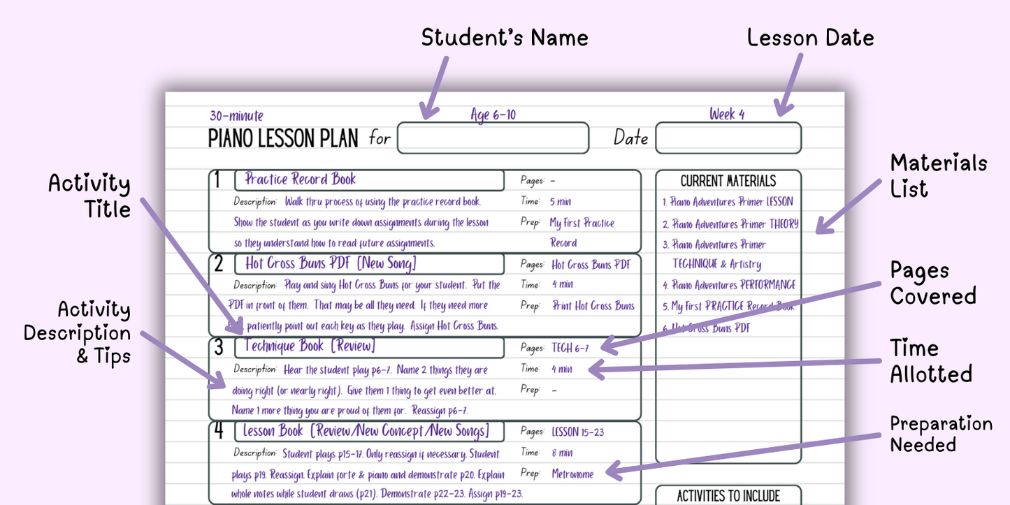 Faber Piano Adventures® Lesson Plans