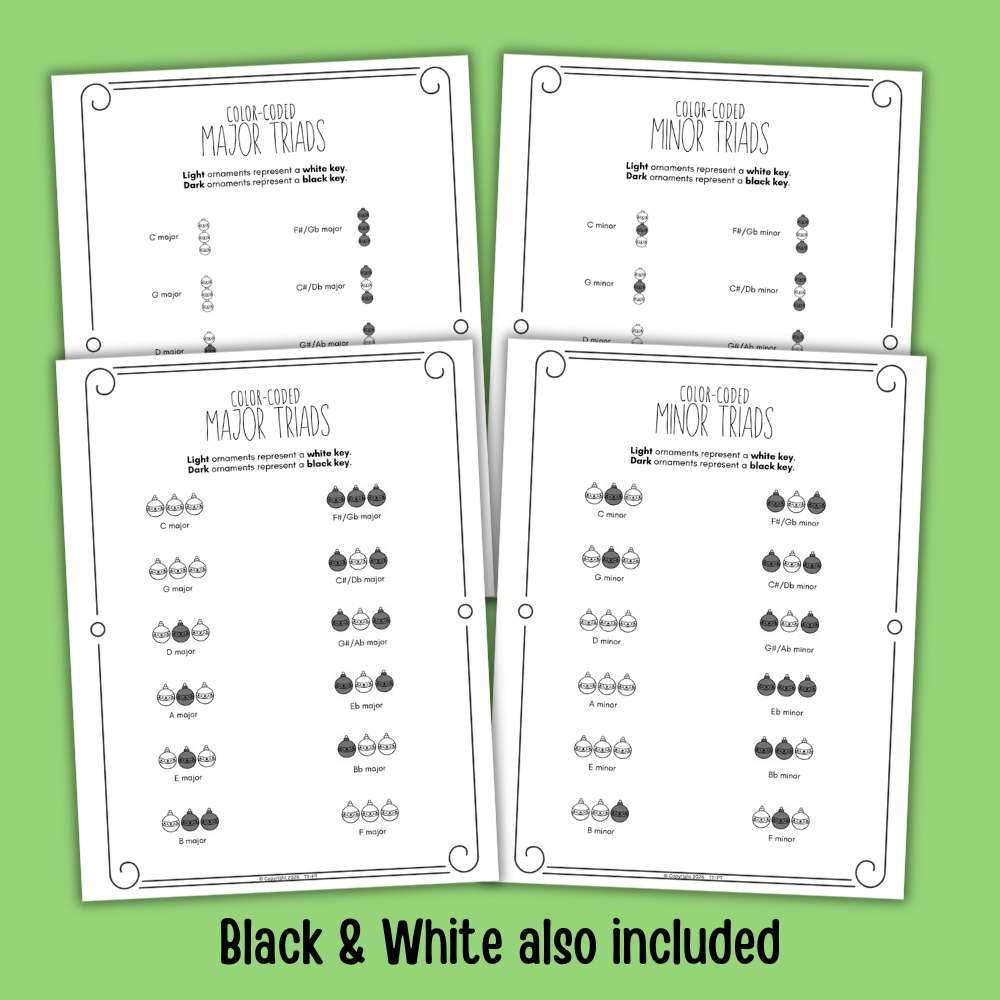 Christmas Color-Coded Chord Charts