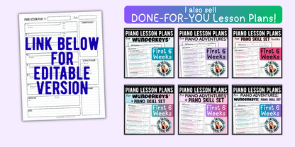 Free Piano Lesson Template