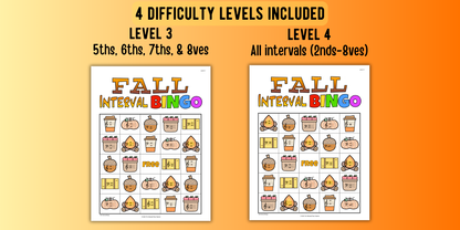 Fall Music Interval Bingo