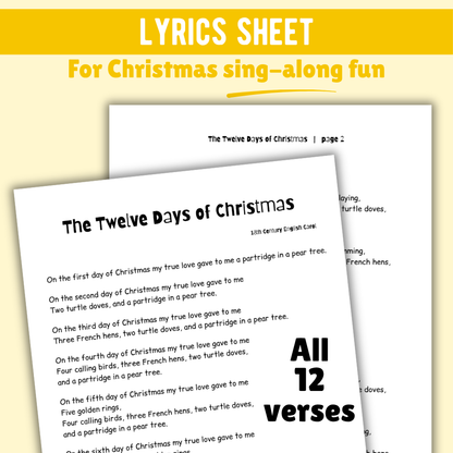 The Twelve Days of Christmas Lead Sheet Music
