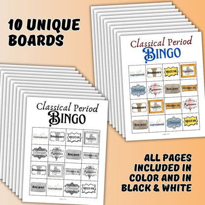 Classical Period Bingo
