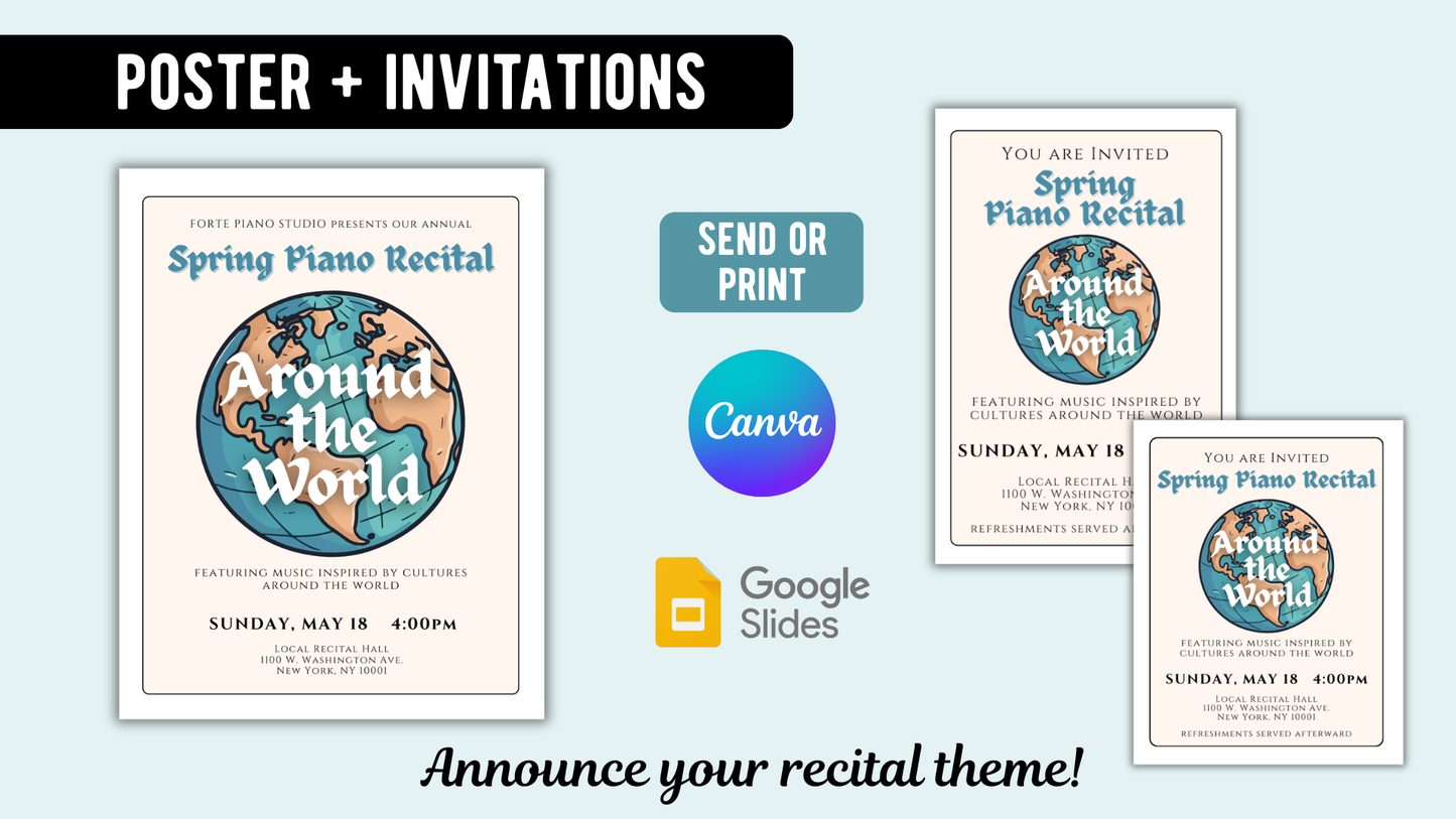 Around the World Piano Recital Kit