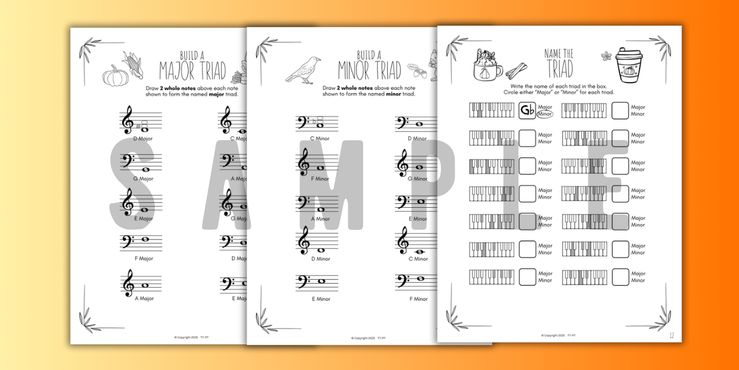 Fall TRIADS Worksheets