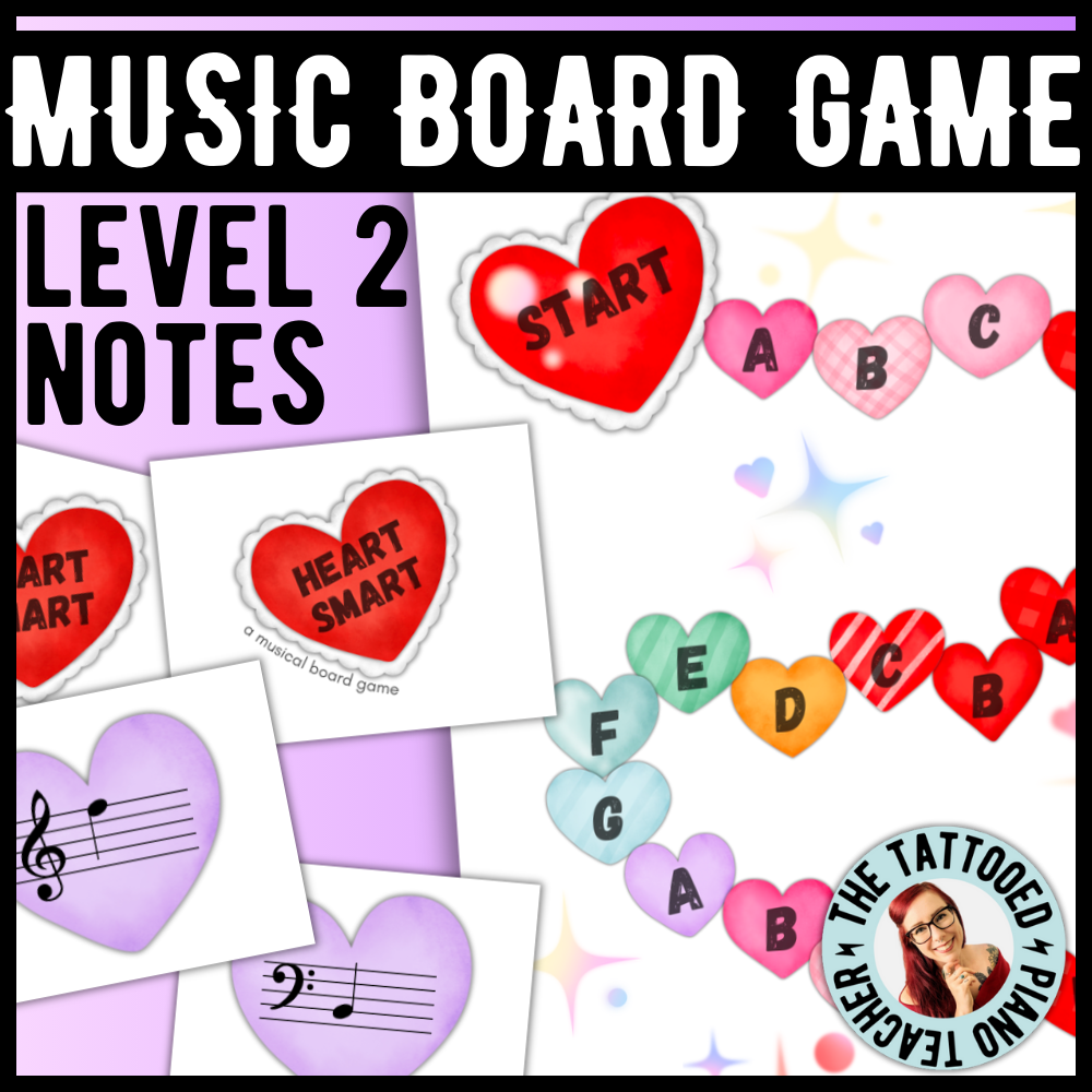Level 2 Valentine's Day Music Note Board Game