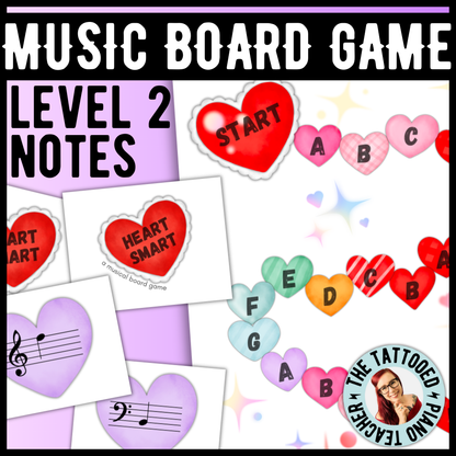 Level 2 Valentine's Day Music Note Board Game