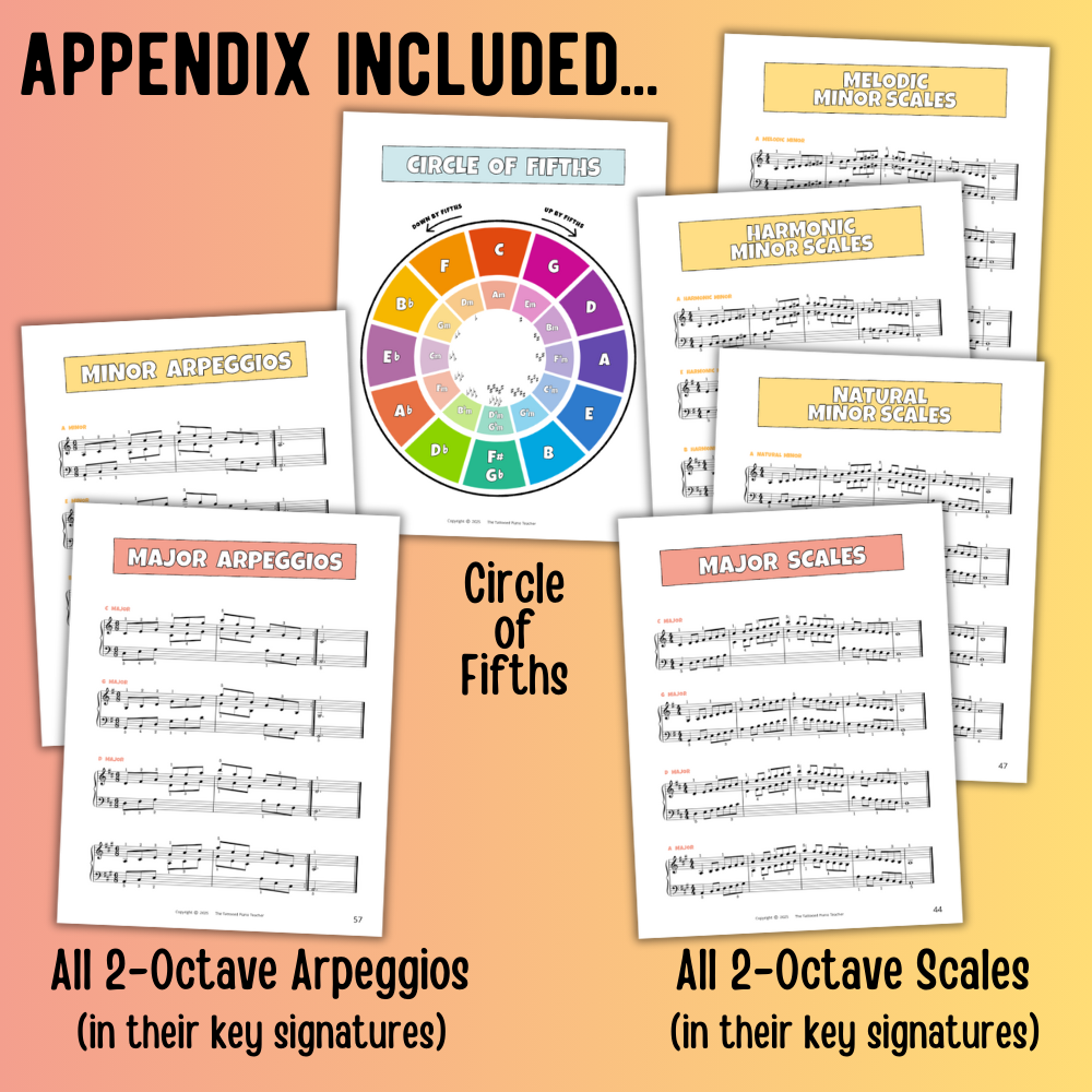 Two Octave Scales for Level 4 Piano Students