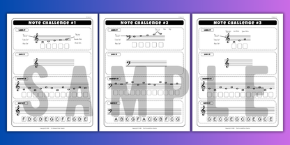 Primer Note Worksheet Pack