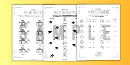 Back to School KEY SIGNATURES Worksheets