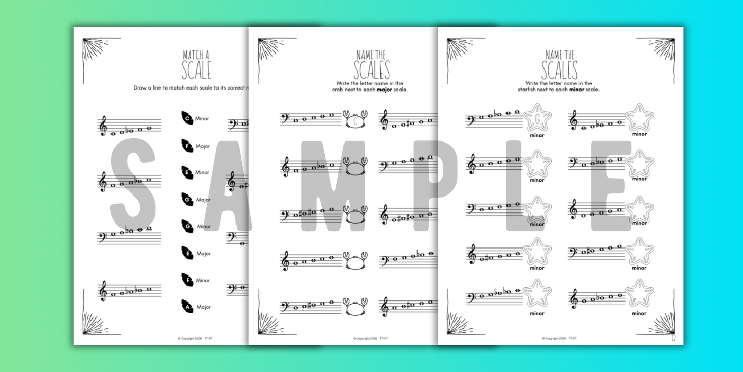 Summer SCALES Worksheets