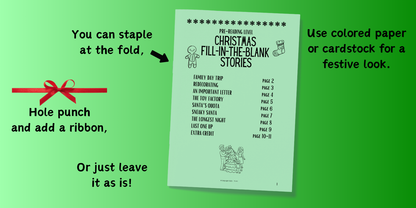 Pre-reading Christmas Music Story Booklet