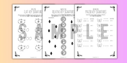 Spring KEY SIGNATURES Worksheets