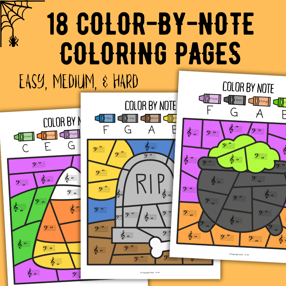 Halloween Music Worksheets Bundle